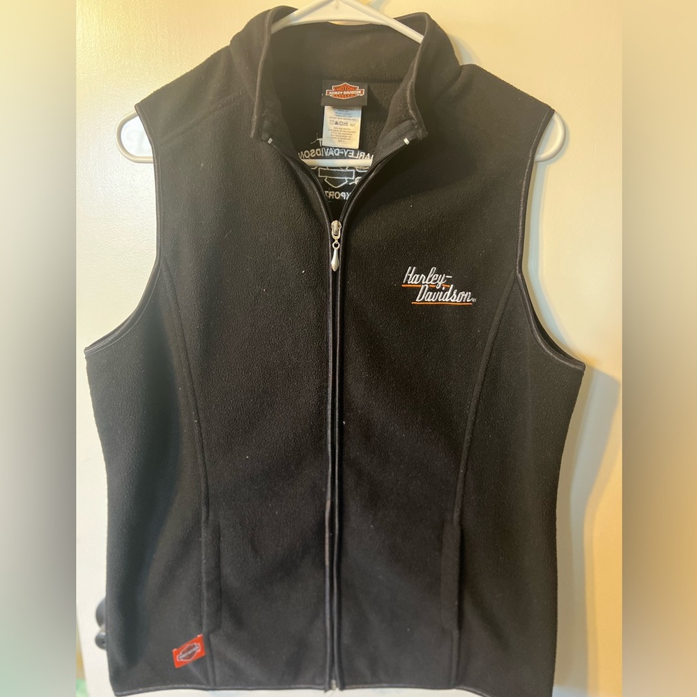 Harley Davidson Black fleece vest